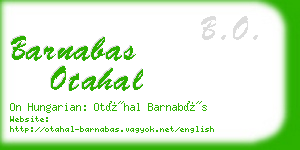 barnabas otahal business card